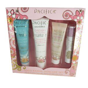 NEW Pacifica Good Karma Skincare Gift Set Face Wash BB Cream Lip Tint Face Cream